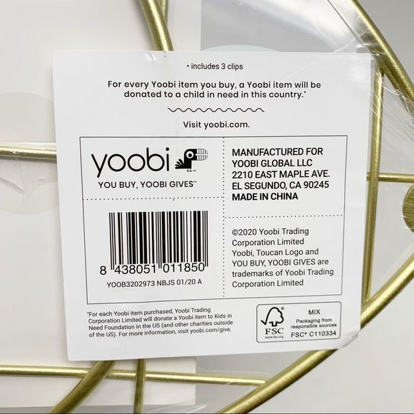NEW Yoobi Gold Metal Wall Decor With Picture Clips - Picture 7 of 7